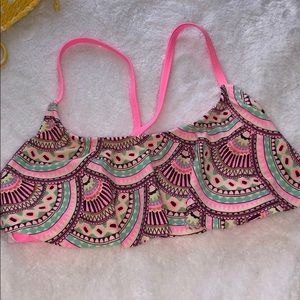 Colorful pattern bikini top